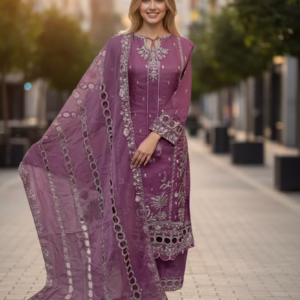 Elegant Sadabahar Organza Party Set